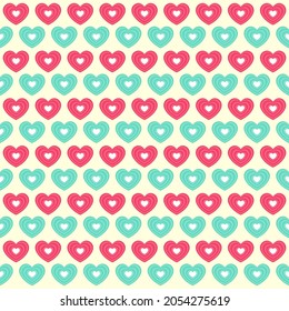 Cute heart seamless background illustration