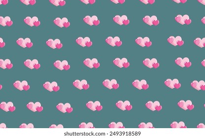 Cute heart seamless pattern creative trendy red pink cartoon vector texture ornamental decorative fabric textile paper print background design love packaging wrapping wallpaper