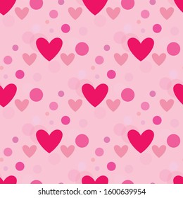 cute heart seamless pattern design. Can use for print, template, fabric, presentation, textile, banner, poster, wallpaper