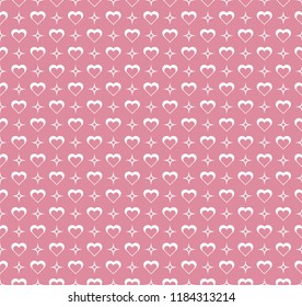 Cute Heart Seamless Pattern. Lovely background.