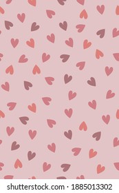 El corazón se caracteriza por un patrón impecable en colores pastel. Gráficos vectoriales.