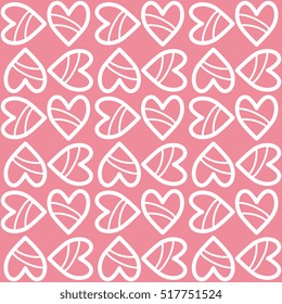 cute heart seamless pattern pink