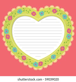 cute heart shape card