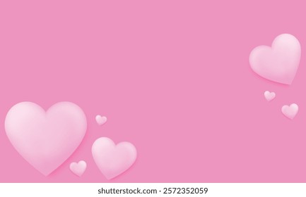 Cute heart shape decoration design. Love concept background. Valentine's, mother's day greeting card, banner and poster template. Vector illustration