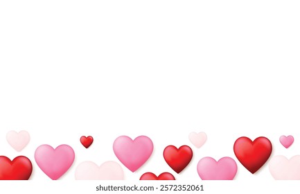 Cute heart shape decoration design. Love concept background. Valentine's, mother's day greeting card, banner and poster template. Vector illustration