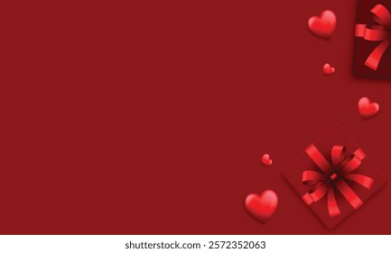 Cute heart shape decoration design. Love concept background. Valentine's, mother's day greeting card, banner and poster template. Vector illustration