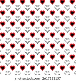 cute heart shape seamless pattern design for valentine projects