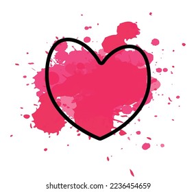 Cute Heart Shape, Vector Illustration for Fashion, Poster, Card and Digital Media Designs