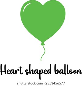 Cute Heart shaped balloons vector cartoon illustration for  Valentine's Day
