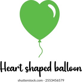 Cute Heart shaped balloons vector cartoon illustration for  Valentine's Day