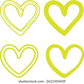 Cute Heart Vector Clip art for Valentine's Day , Hand Drawn Heart , Red Heart Vector