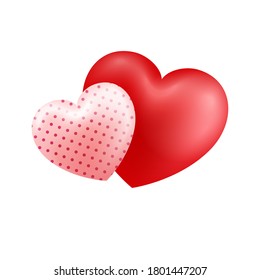 Ilustración de diseño del vector de corazón lindo aislado en fondo blanco