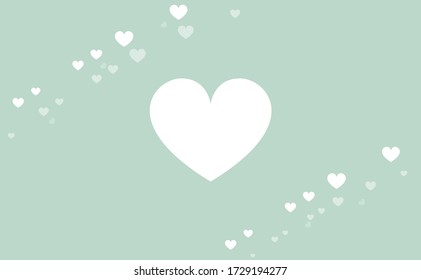 Cute heart of vector message card background material