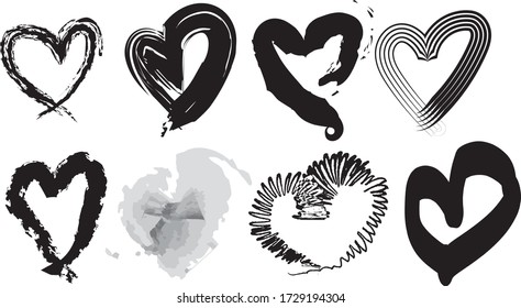 Cute heart of vector message card background material