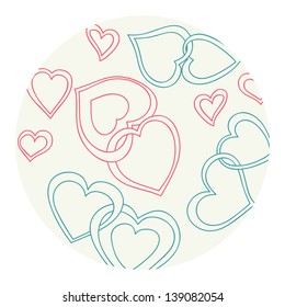 Cute hearts background