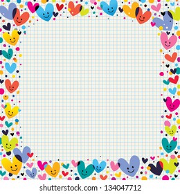 cute hearts border