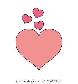 Cute hearts cartoons