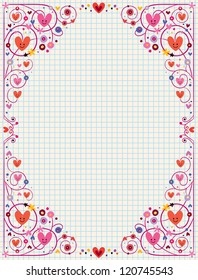 cute hearts frame