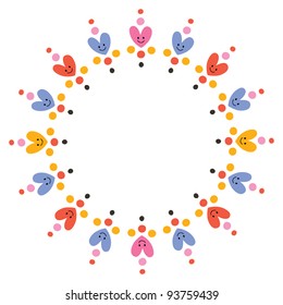 cute hearts frame