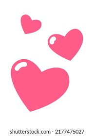 Cute hearts icon. Vector illustration