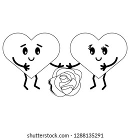 cute hearts in love cartoons