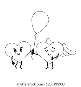 cute hearts in love cartoons