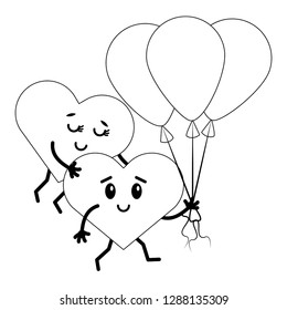 cute hearts in love cartoons
