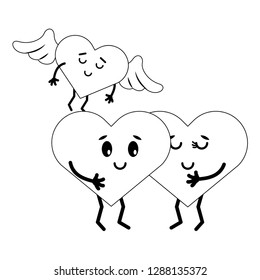 cute hearts in love cartoons