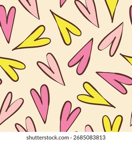 Cute Hearts Pattern Love Hearts Background