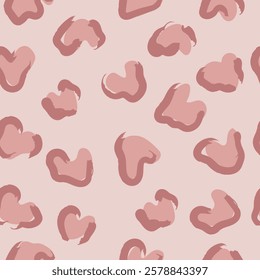 Cute hearts pattern, on pastel background. Seamless patternwith hearts for Valentine's Day, fabric, card.