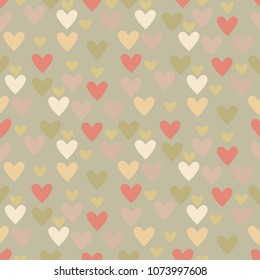 Cute hearts pattern. Seamless background for baby fabric, wrapping, wallpaper, paper. Delicate fashion print.