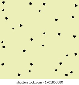 Cute, Hearts, Pattern, Vector, Background