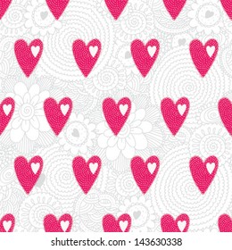 Cute hearts. Seamless pattern can be used for wallpaper, pattern fills, web page background, surface textures.