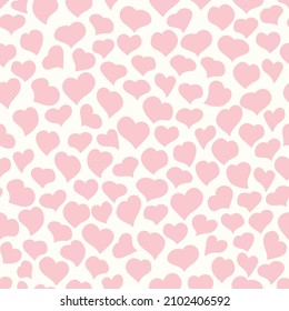 Cute hearts seamless pattern. Cartoon vector illustration. Colorful and playful print for Valentine day. Love and holidays gifts concept
