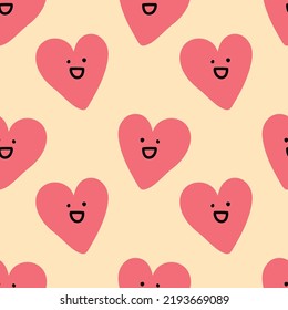 cute hearts seamless pattern design vector for valentine wrapping paper