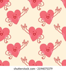 corazones bonitos diseño de patrones sin fisuras vector para papel de envoltura valentina