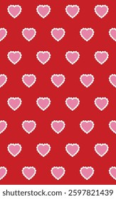 Cute hearts seamless pattern design. Vector illustration.