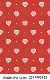 Cute hearts seamless pattern design. Vector illustration.