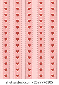 Cute hearts seamless pattern design. Vector illustration.