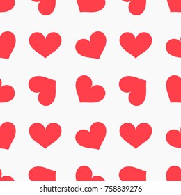 Cute hearts seamless pattern illustration