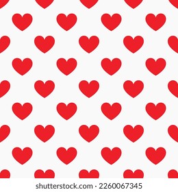 Cute hearts seamless pattern. Vector illustration.