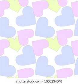 Cute hearts seamless vector pattern. Valentine's Day