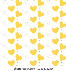 Cute hearts seamless vector pattern. Valentine's Day