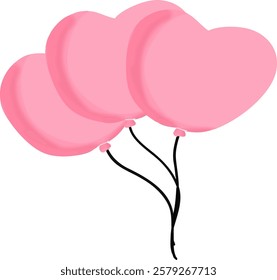 Cute Heart-Shaped Balloon Vector – Romantic Clipart for Celebrations and Designs