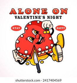 Cute heart-shaped cake mascot sleeping while eating berries. Suitable for logos, mascots, t-shirts, stickers and posters