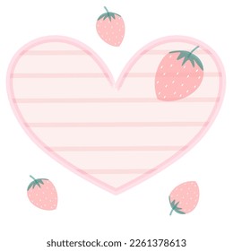 Cute heart-shaped notepad, letter paper