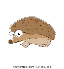 cute hedgehog animal cartoon, simple vector illustration
