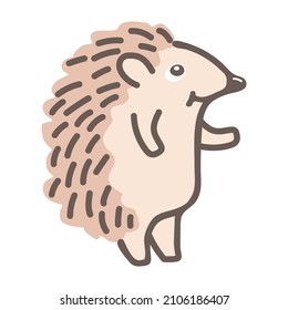 Cute Hedgehog animal doodle cartoon vector