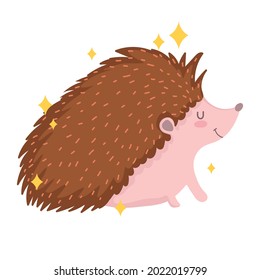 cute hedgehog animal icon isolated