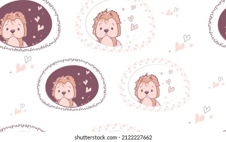 cute hedgehog, background with hearts.
attractive,delicate, modern abstract seamless pattern.vector illustration.print.textiles,wallpaper,background.design for your business.